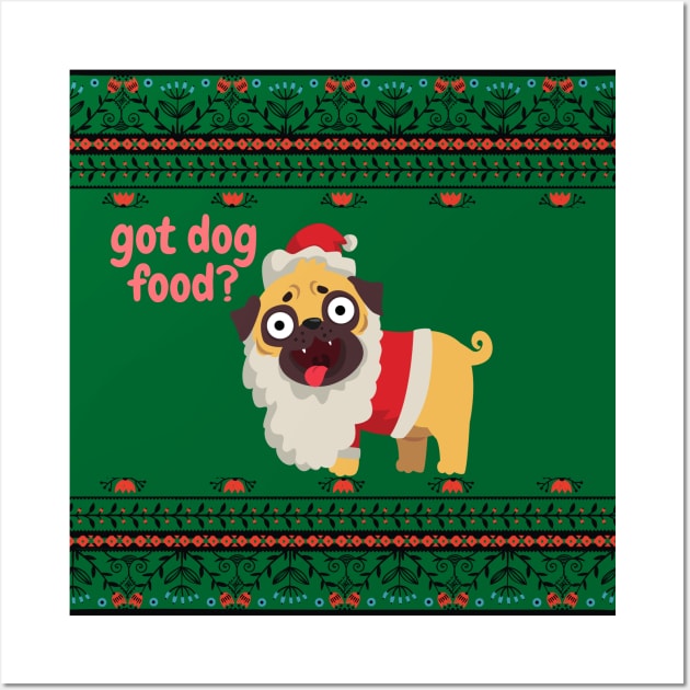 Pug - Ugly Christmas Sweater Wall Art by Moshi Moshi Designs